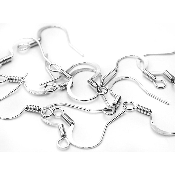 Cousin Basic Metal Findings - Silver Ear Wire Fishhooks 15 mm