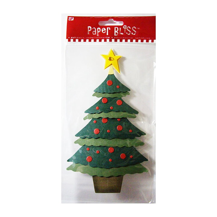 Paper Bliss  3-D Adhesive Accents - Scalloped Tree