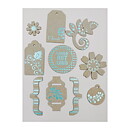 Colorbök Chipboard Accents - Blue Foil