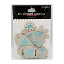 Colorbök Chipboard Accents - Blue Foil