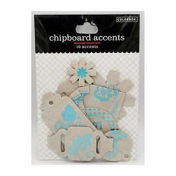 Colorbök Chipboard Accents - Blue Foil