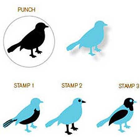 Martha Stewart Punch & Stamp Pack - Bird