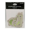 Colorbök Chipboard Accents - Green Foil