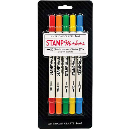 American Crafts Stamp Markers - Primary - BumbleBee's Craft Shop