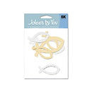 EK Success Stickers Jolee's By You Mini - Fish Symbols Gold/Silver