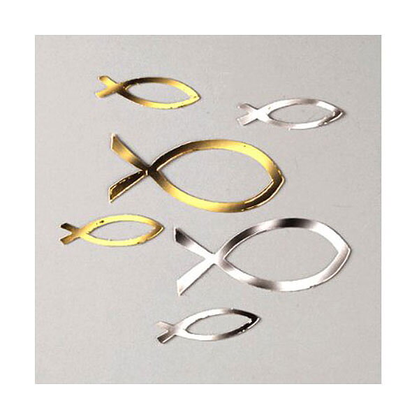 EK Success Stickers Jolee's By You Mini - Fish Symbols Gold/Silver