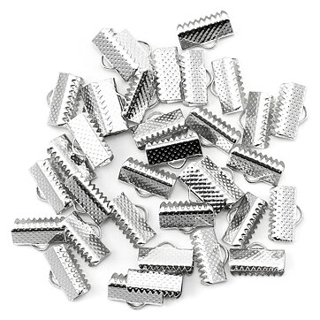 Cousin Basic Metal Findings - Silver Cord Ends Clamp 18 mm