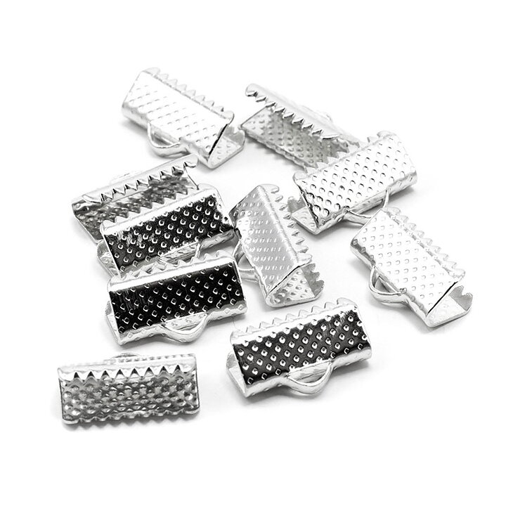 Cousin Basic Metal Findings - Silver Cord Ends Clamp 18 mm
