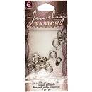 Cousin Basic Metal Findings - Silver Spring Rings Clasp 8 mm