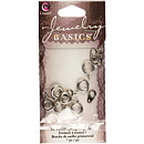 Cousin Basic Metal Findings - Silver Spring Rings Clasp 8 mm