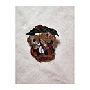 Brooch  - Beatrix Potter Mouse Leaf Umbrella