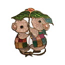 Brooch  - Beatrix Potter Mouse Leaf Umbrella