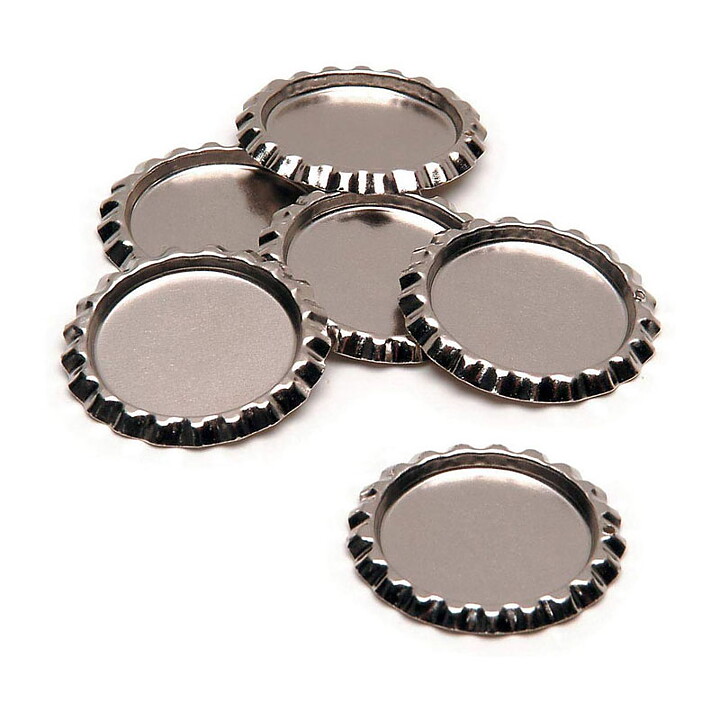 Darice  Bottle Caps - Flat Chrome