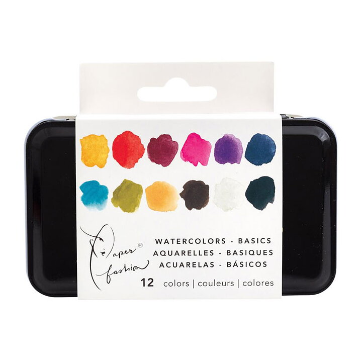Paper Fashion Watercolors Basic Paint Set