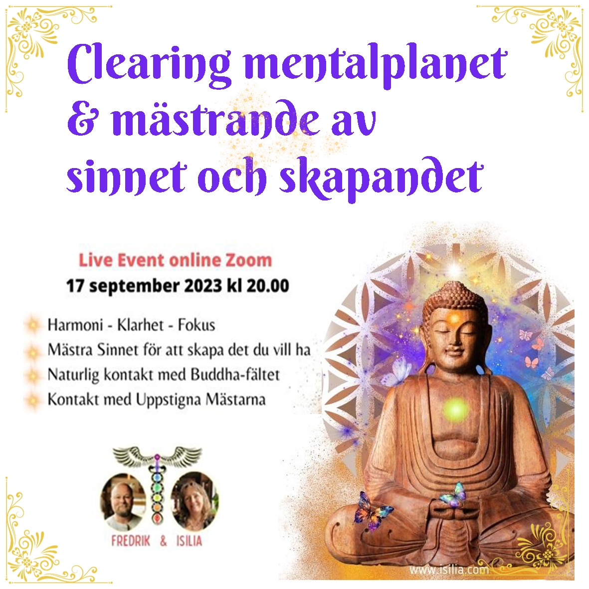 INSPELAT Live Event - Clearing Mentalplanet & Mästrande av Sinnet och Skapandet