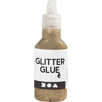Glitter glue 25ml - gold