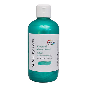 SENSE by Veda akrylfärg 250ml - Emerald Green Pearl #222