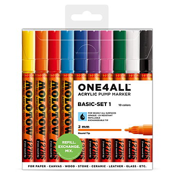 Molotow ONE4ALL Acrylic Marker 2mm 224 - Grey Blue Dark