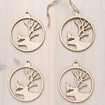 Christmas tree ornaments Jullá 4 pcs