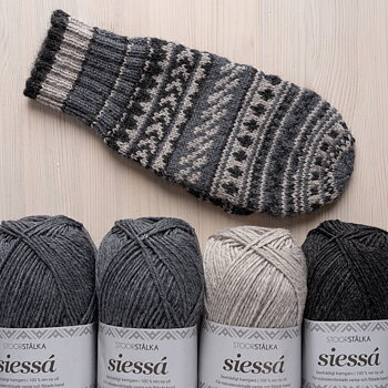 Knitting bundle mitten Grayscale Classic Kiruna