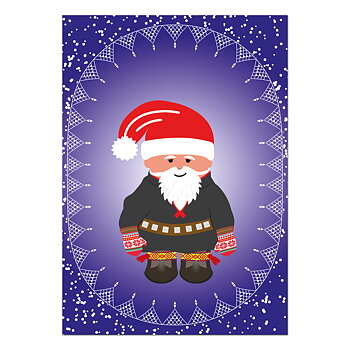 Christmas Card with tomte Nilssa Ivvár
