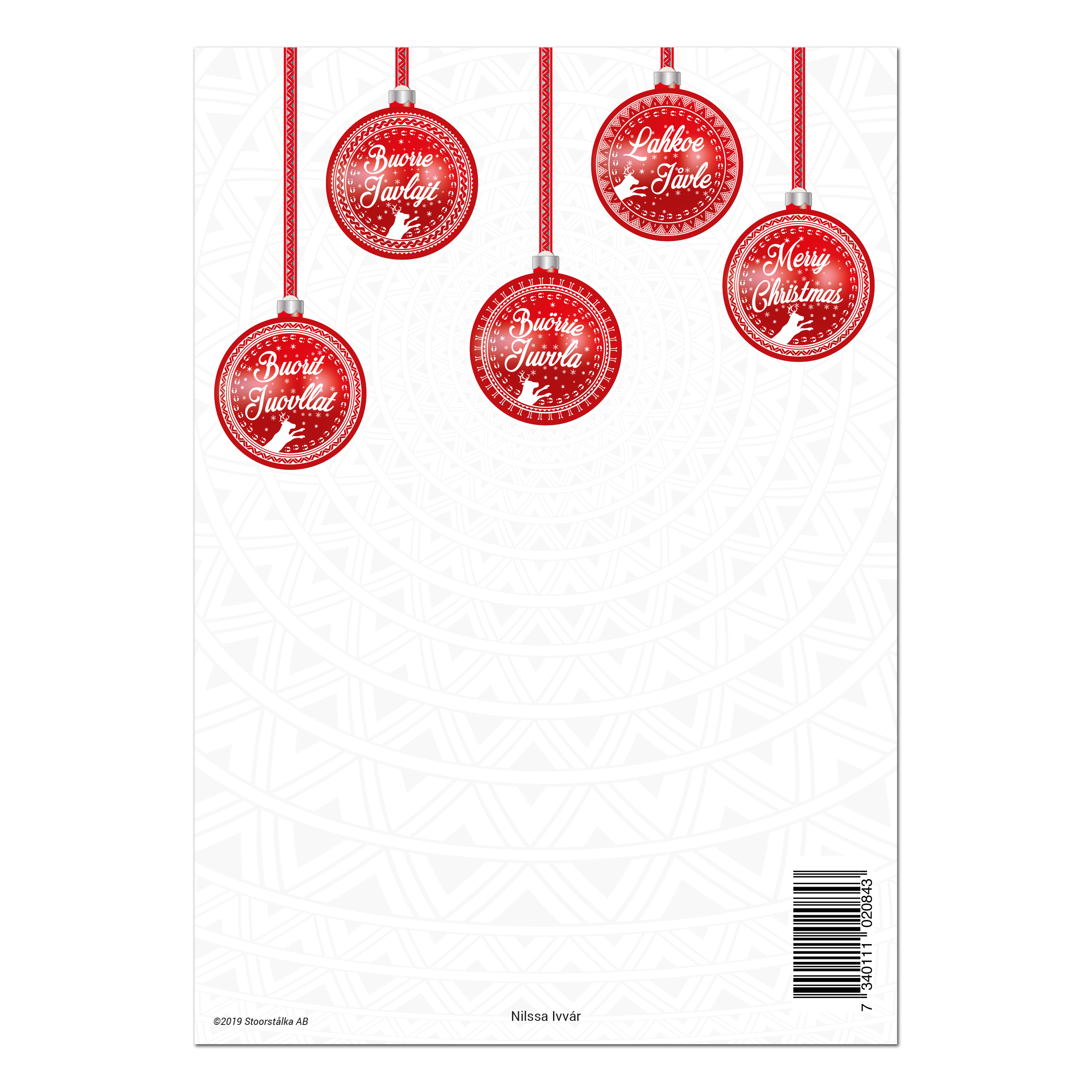 Weihnachtskarte mit Weihnachtsmann Nilssa Ivvár - 2