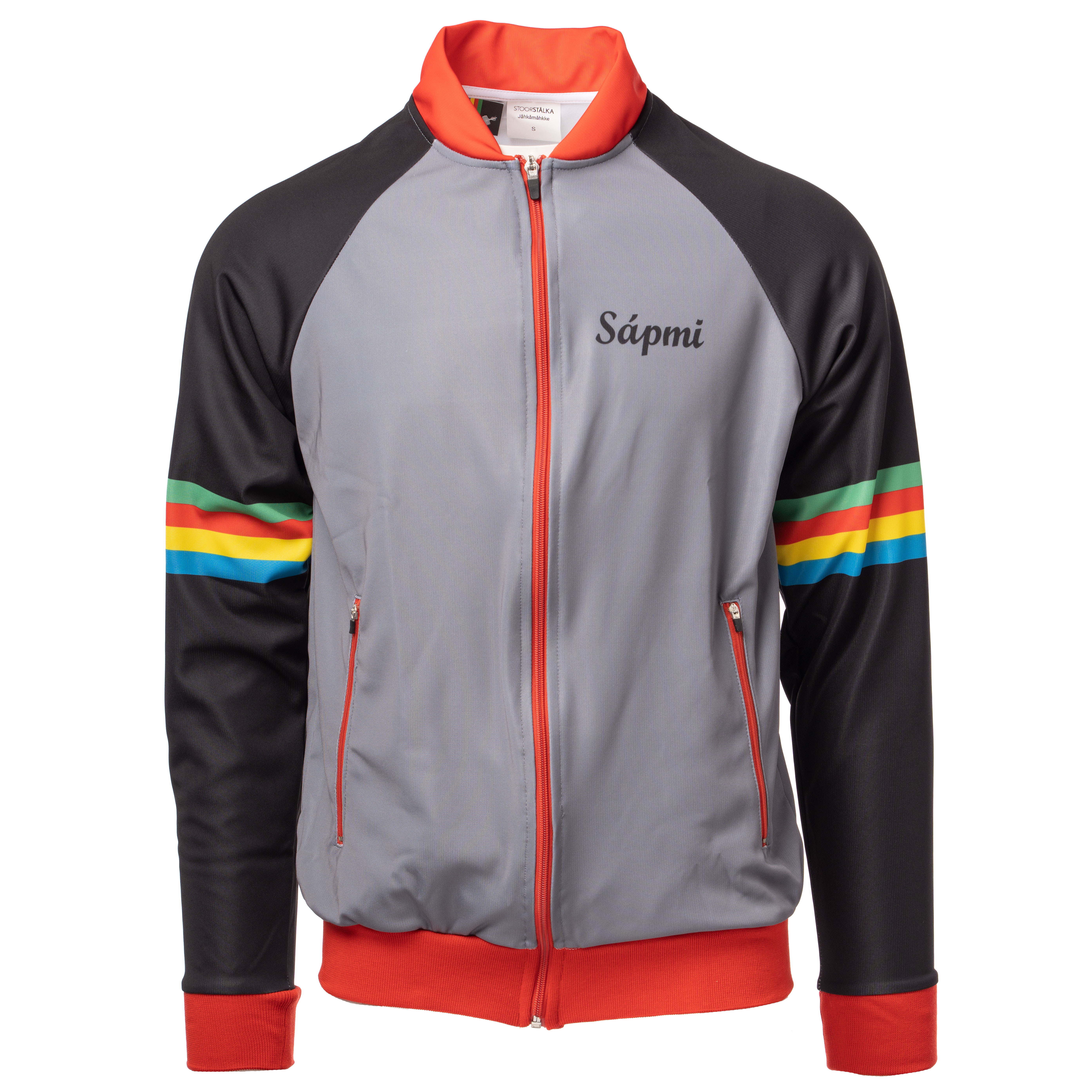 Retrojacke Sápmi Schwarz-Grau