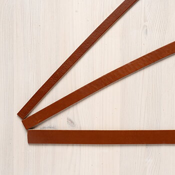 Leather strap short Light brown
