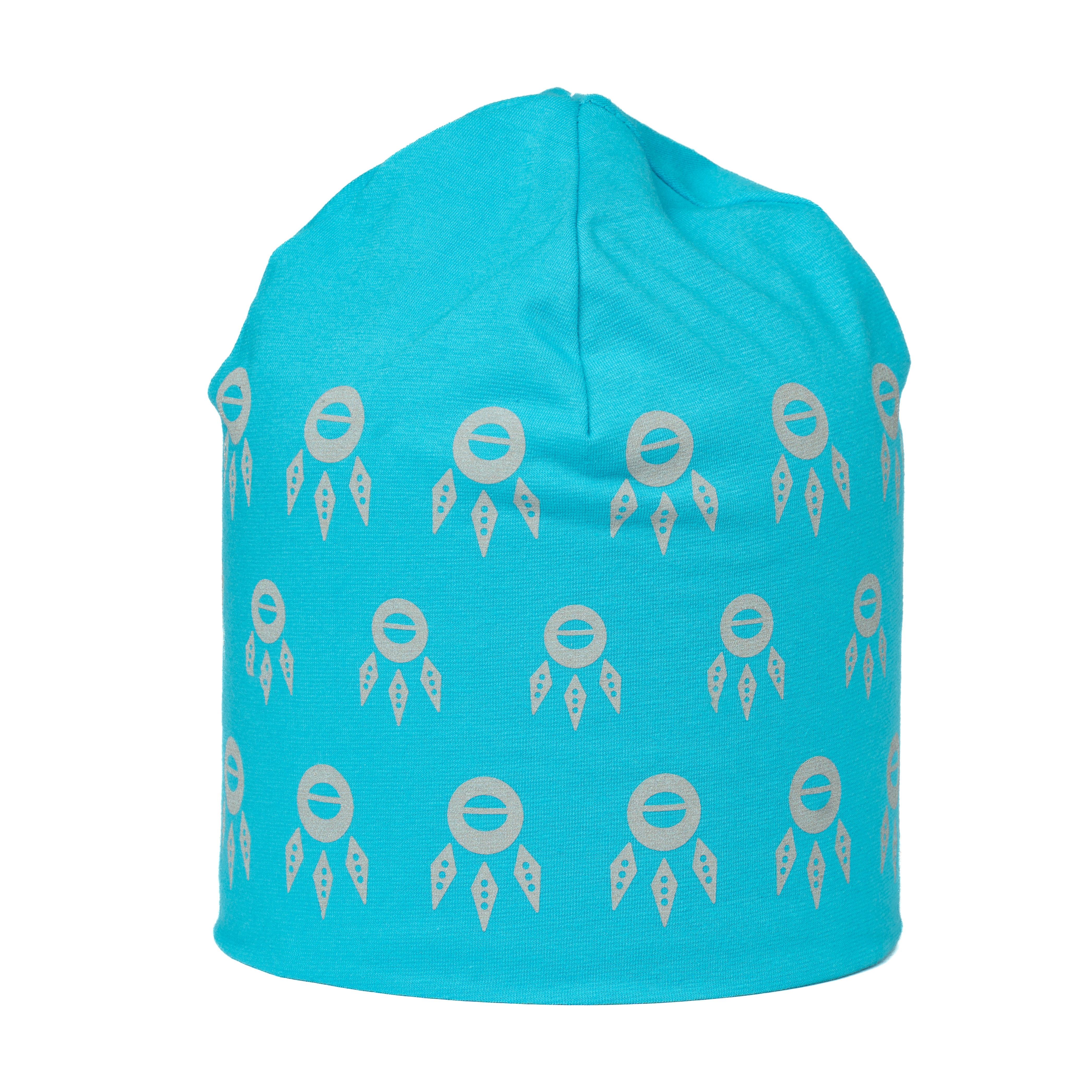 Reflective beanie Risku Bling turquoise