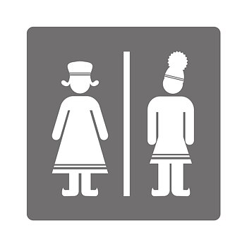 Aufkleber Toilettenschild