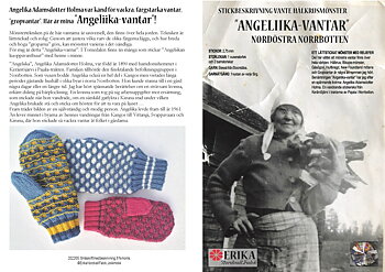 Strikkeoppskrift votte Angeliika hull- og krusmønster