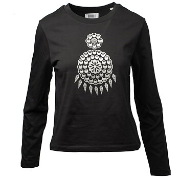 T-Shirt Doppel Risku langarm schwarz
