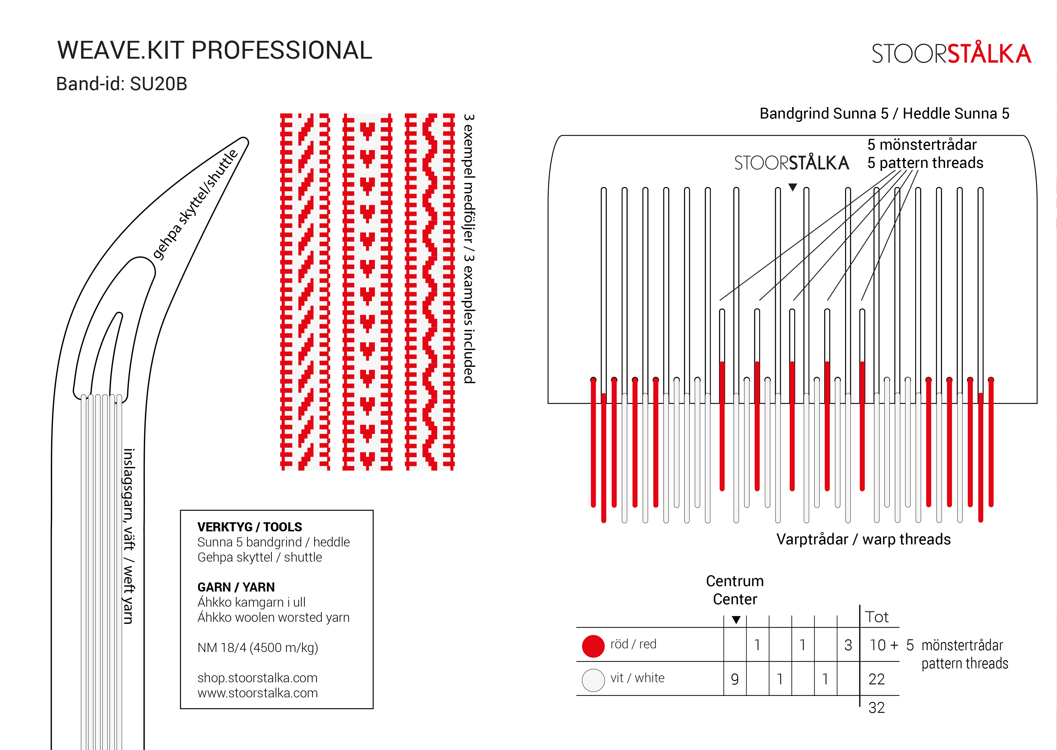Weave.kit Professional white-red - 2