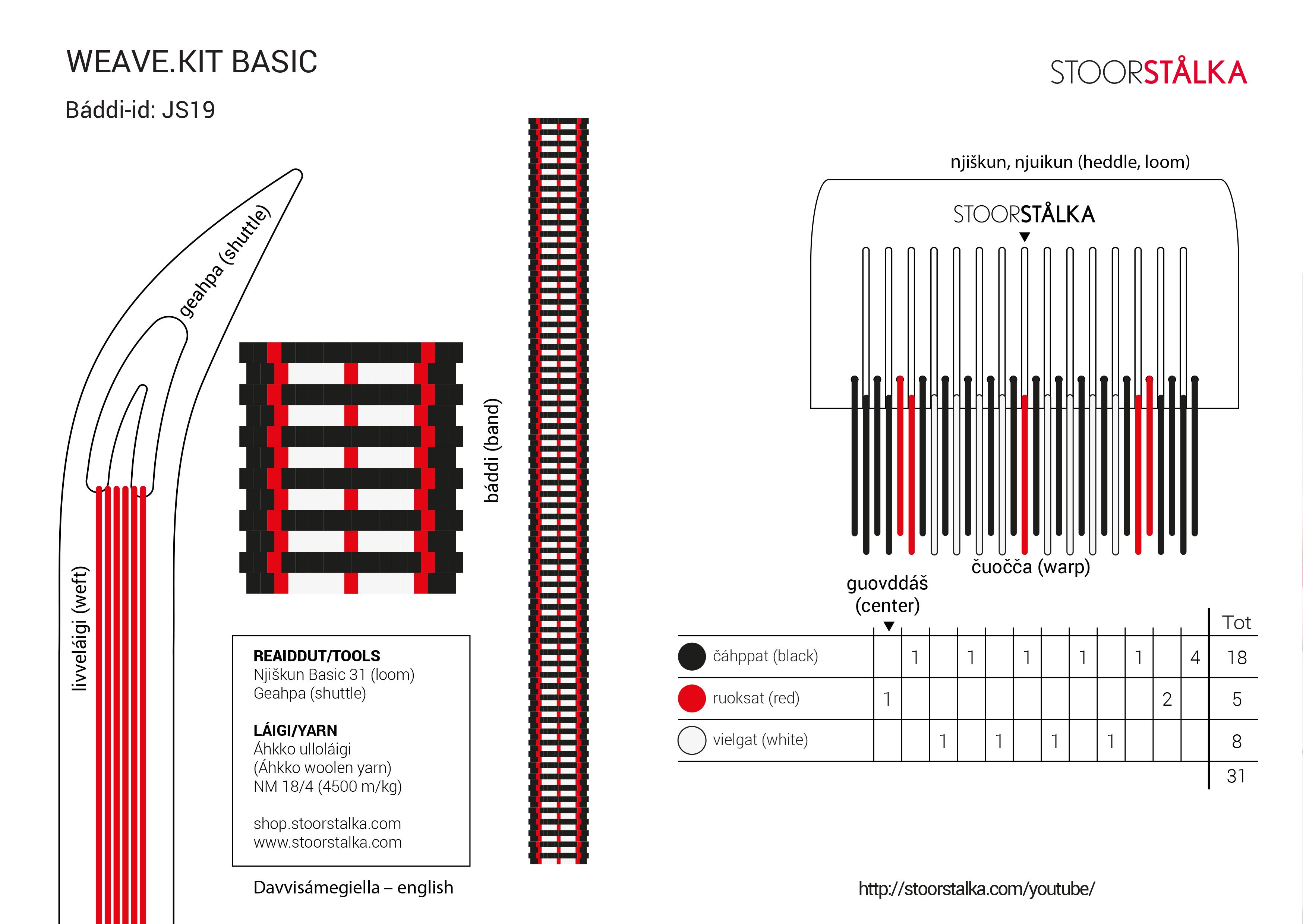 Weave.kit Basic white-black - 3