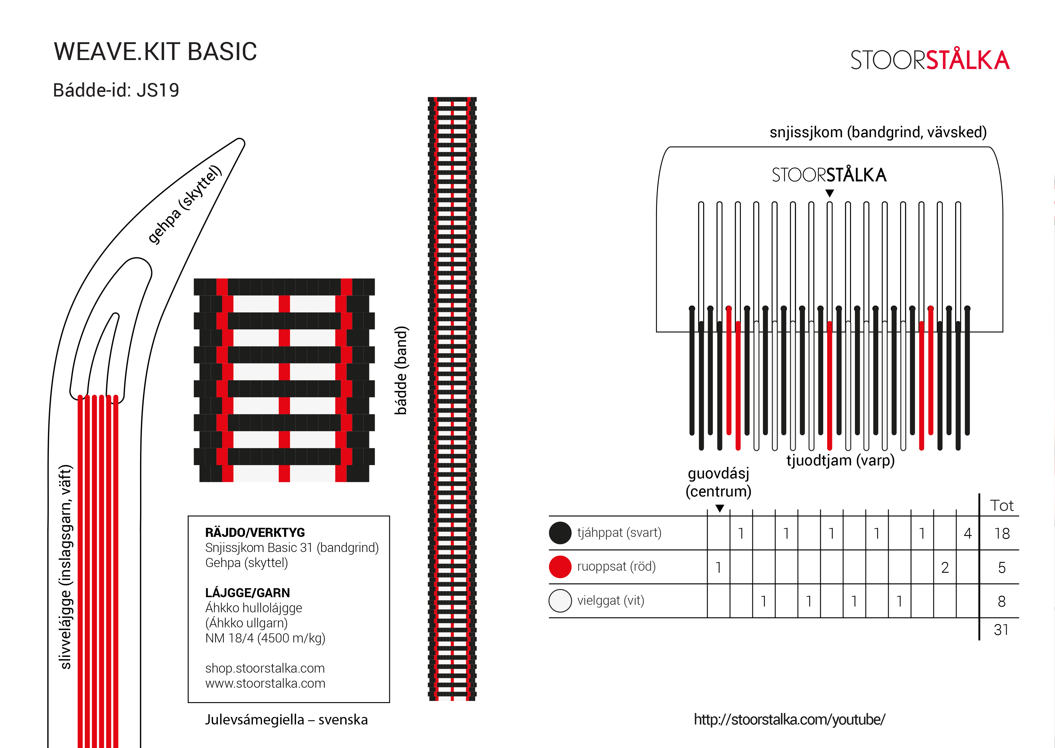 Weave.kit Basic white-black - 2