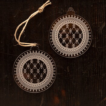 Christmas tree ornaments Diamond Frost 2 pcs