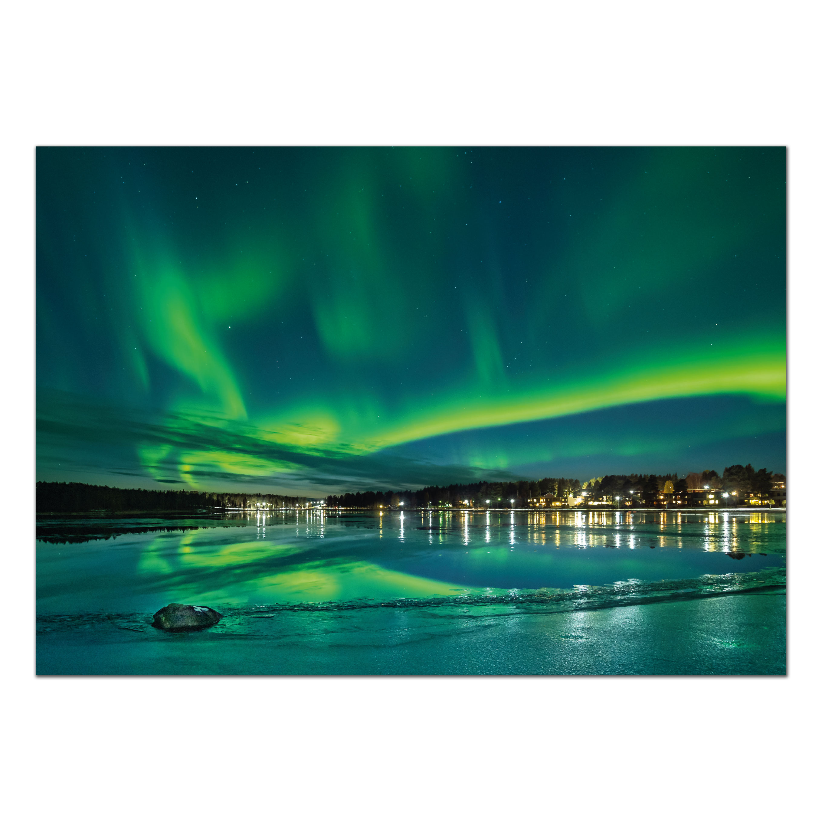 Postcard Arctic Lights over Jokkmokk