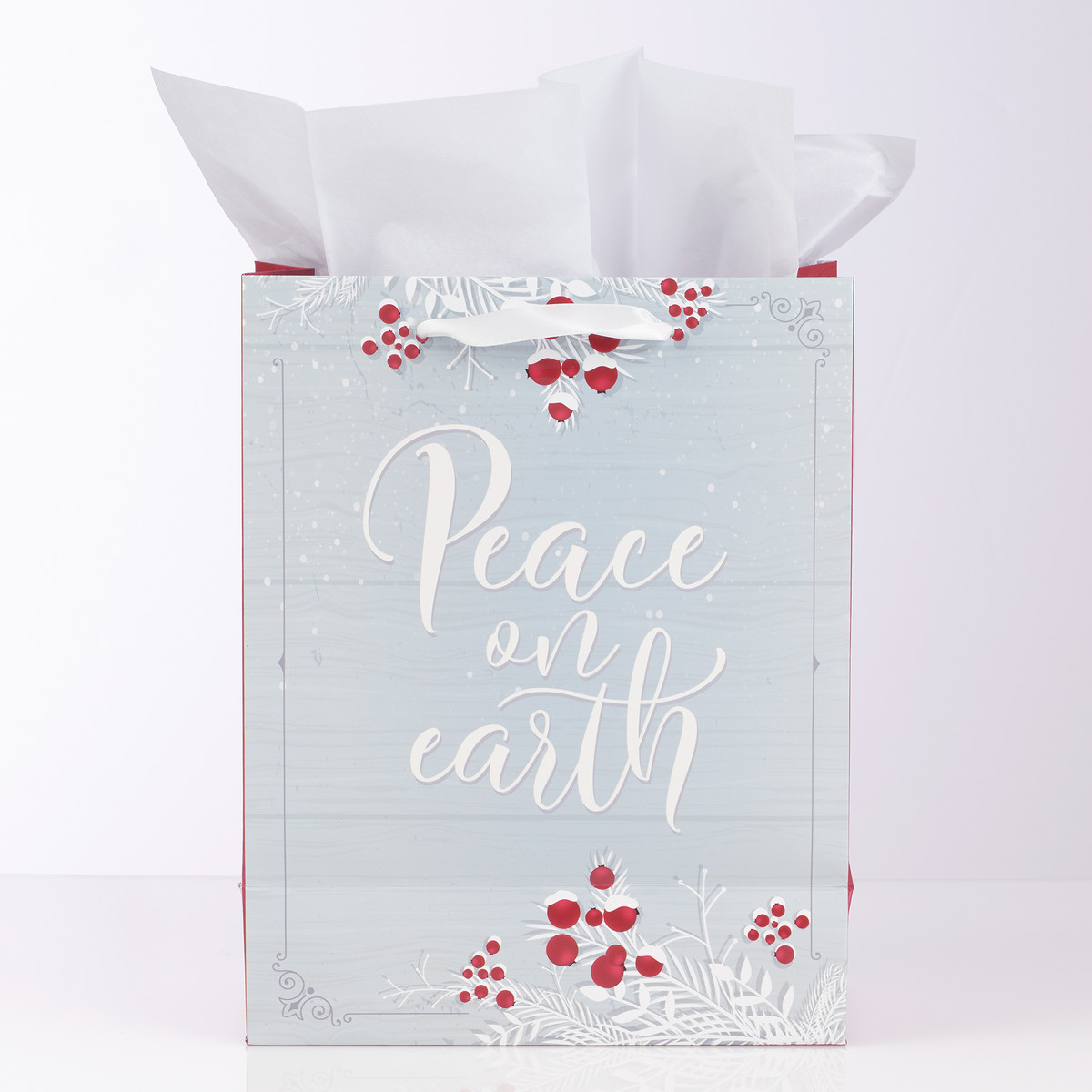 Presentpåse med tag - Peace on earth - 2