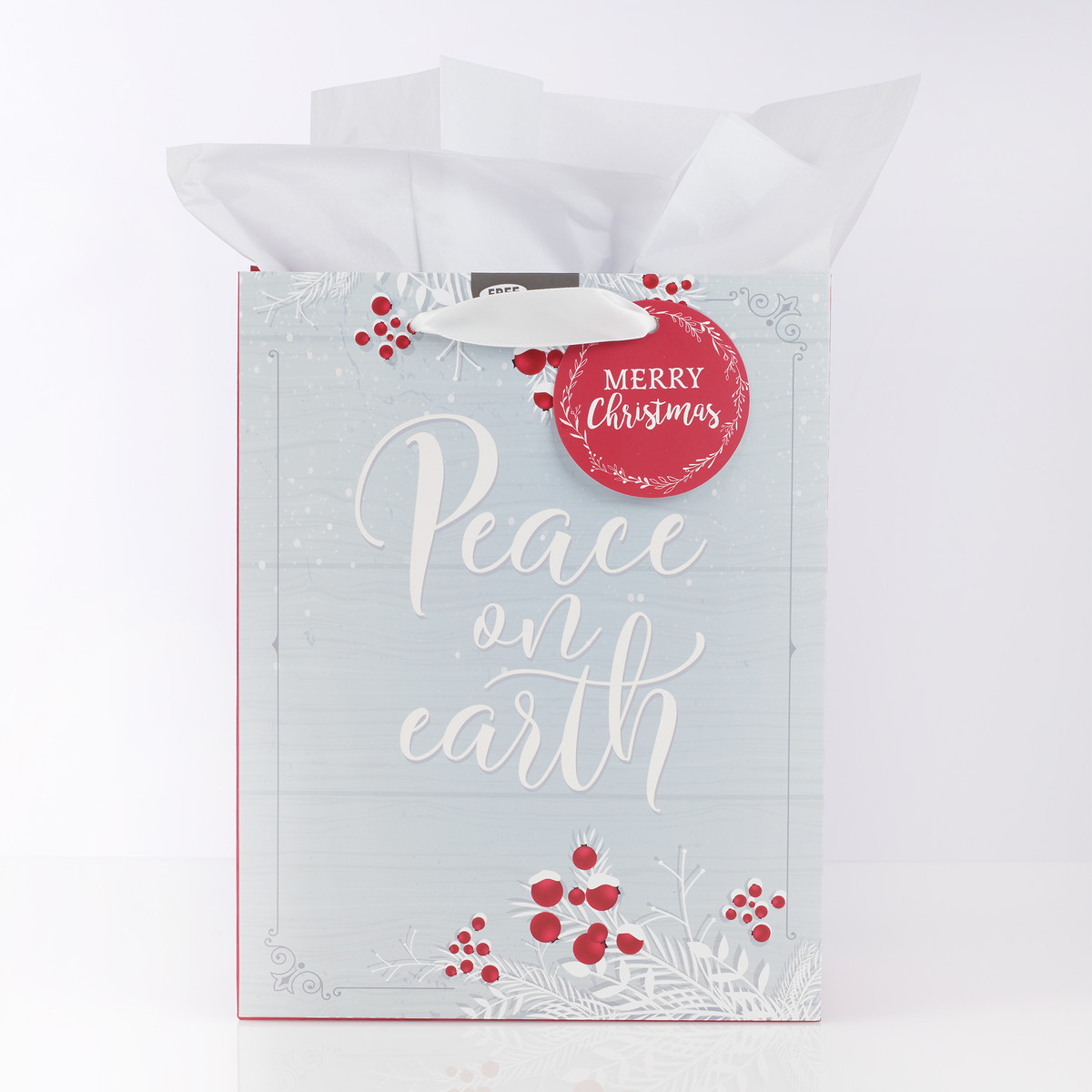 Presentpåse med tag - Peace on earth