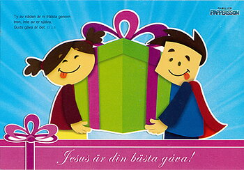 Vykort - Pappersson Jesus är din bästa gåva