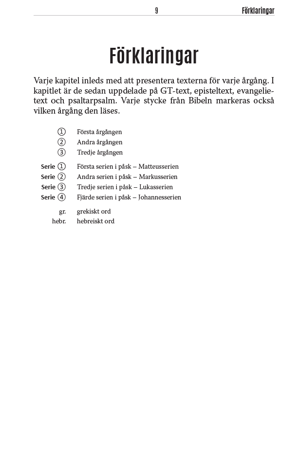 Kyrkoårets texter - Kärnbibeln - 10
