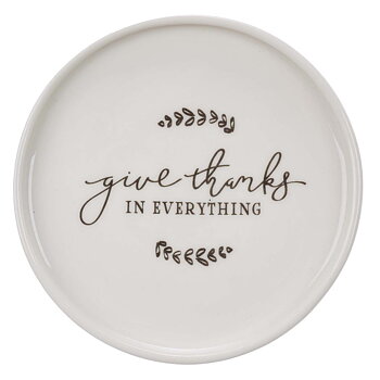 Bricka, porslin, Give thanks