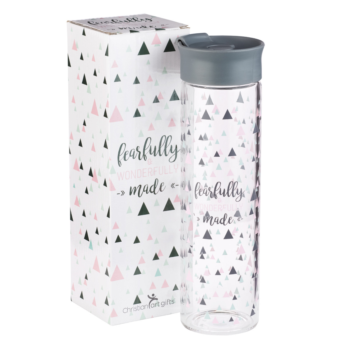 Vattenflaska, glas - Fearfully & Wonderfully made - 2