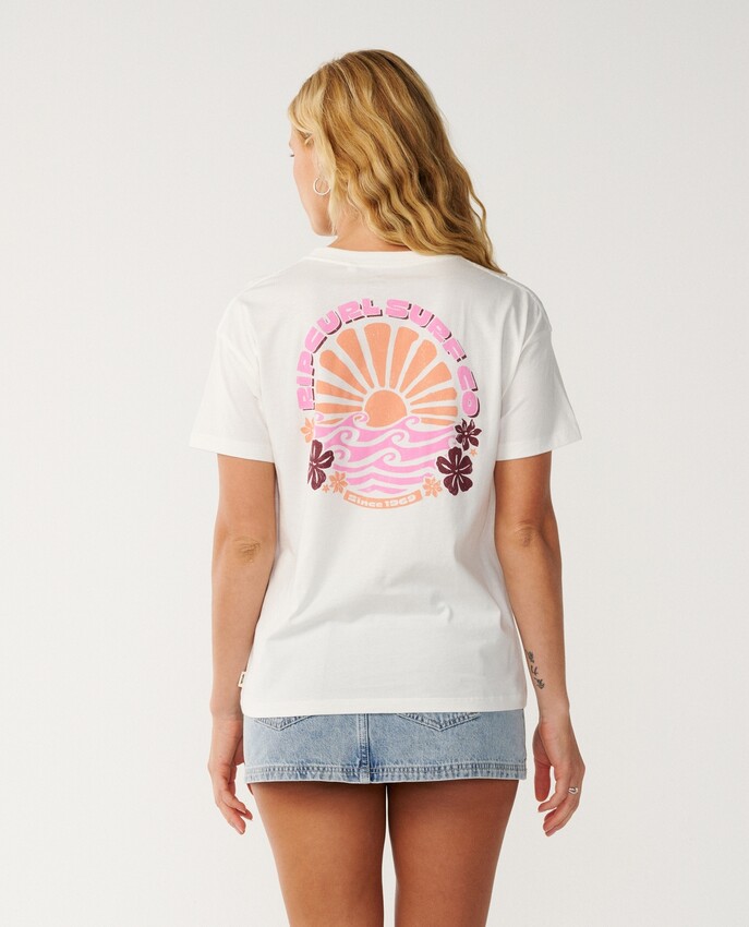 Rip Curl t-shirt dam Party Wave Art washed black - 6