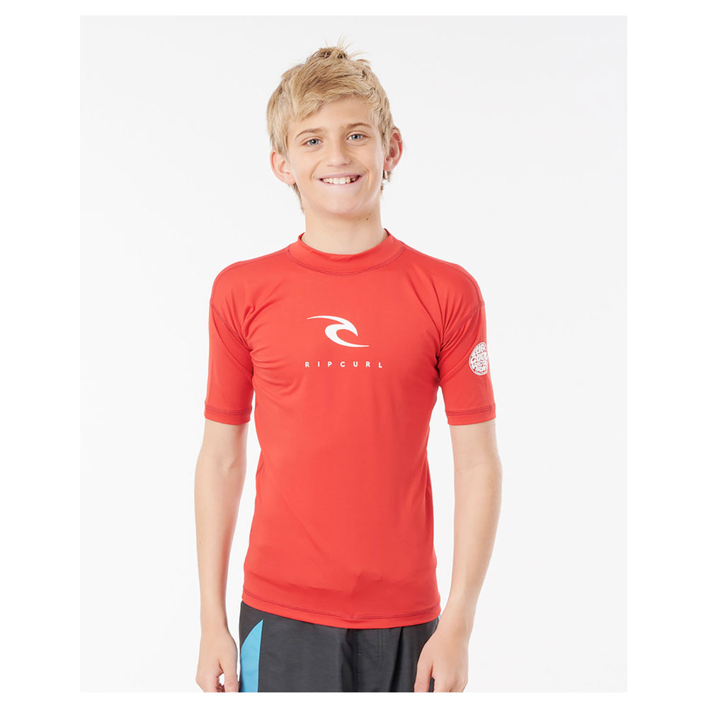 Rip Curl rashguard jr Corp s/s röd