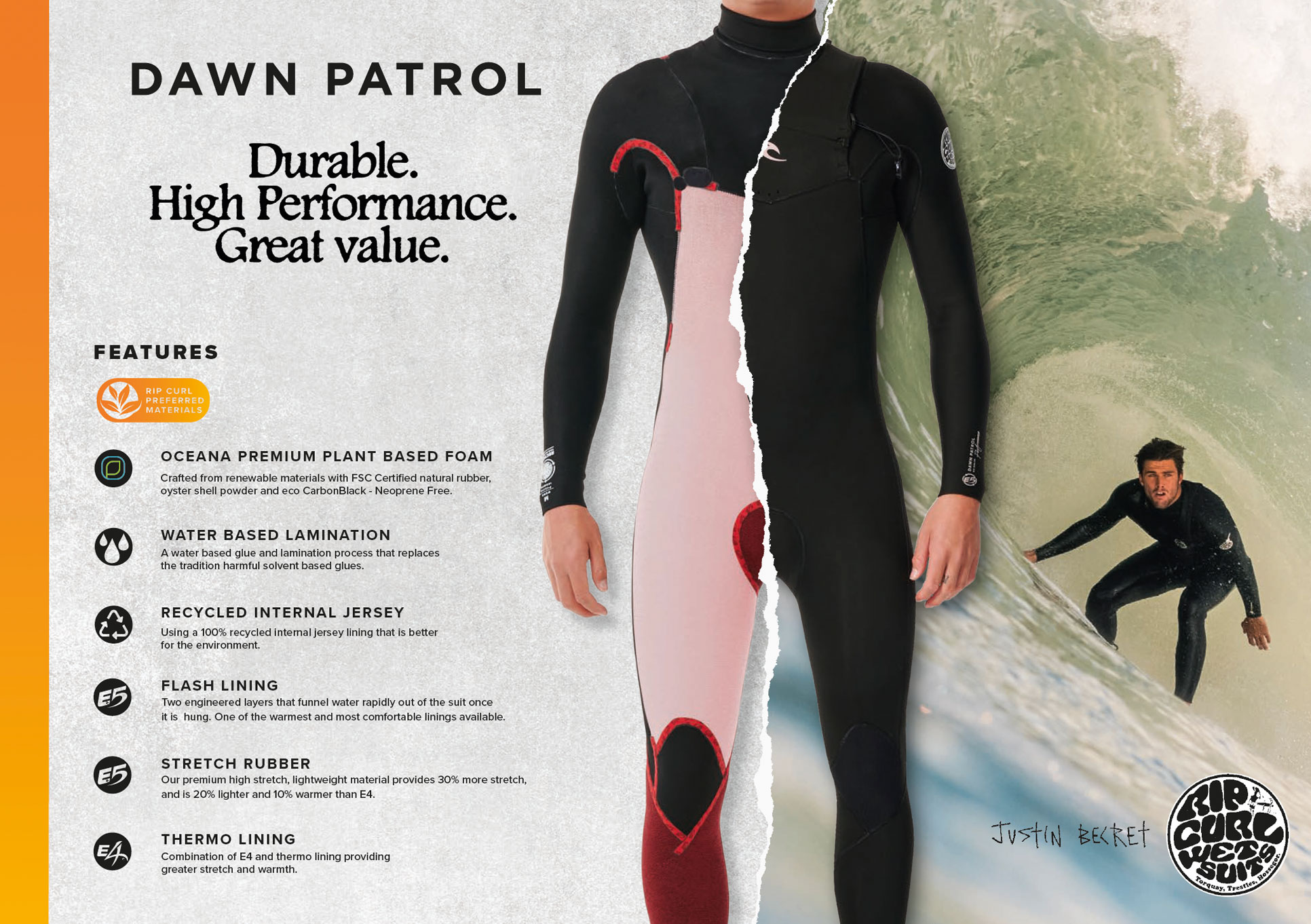 Rip Curl våtdräkt Dawn Patrol Warm 3/2 CZ 26 - 4