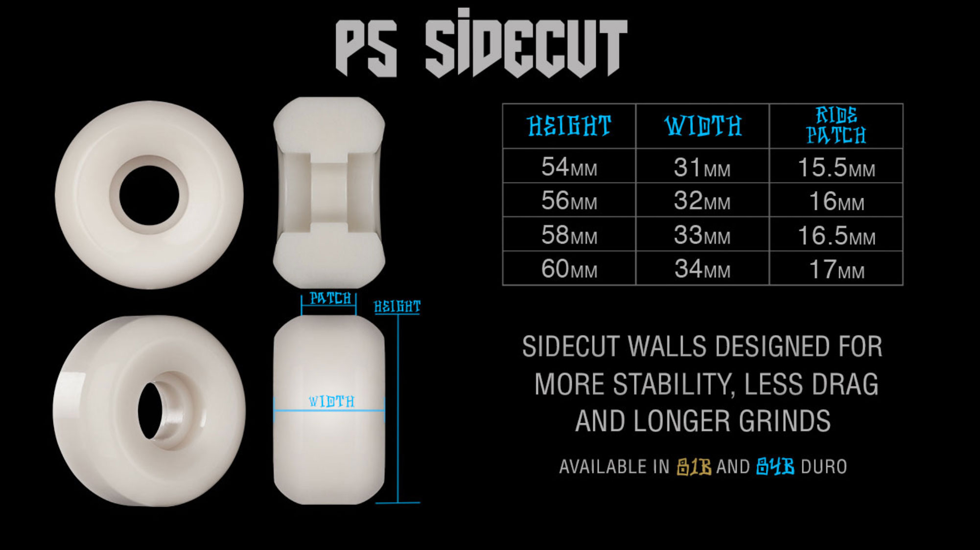 Bones skatehjul SPF Pool shatknado P5 84B - 2