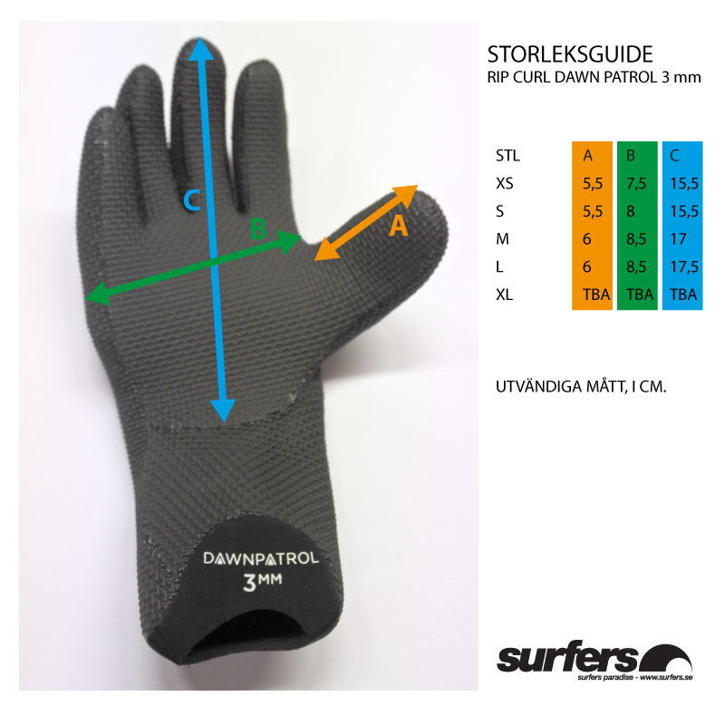 Rip Curl våtdräktshandske Dawn Patrol 3 mm - 2