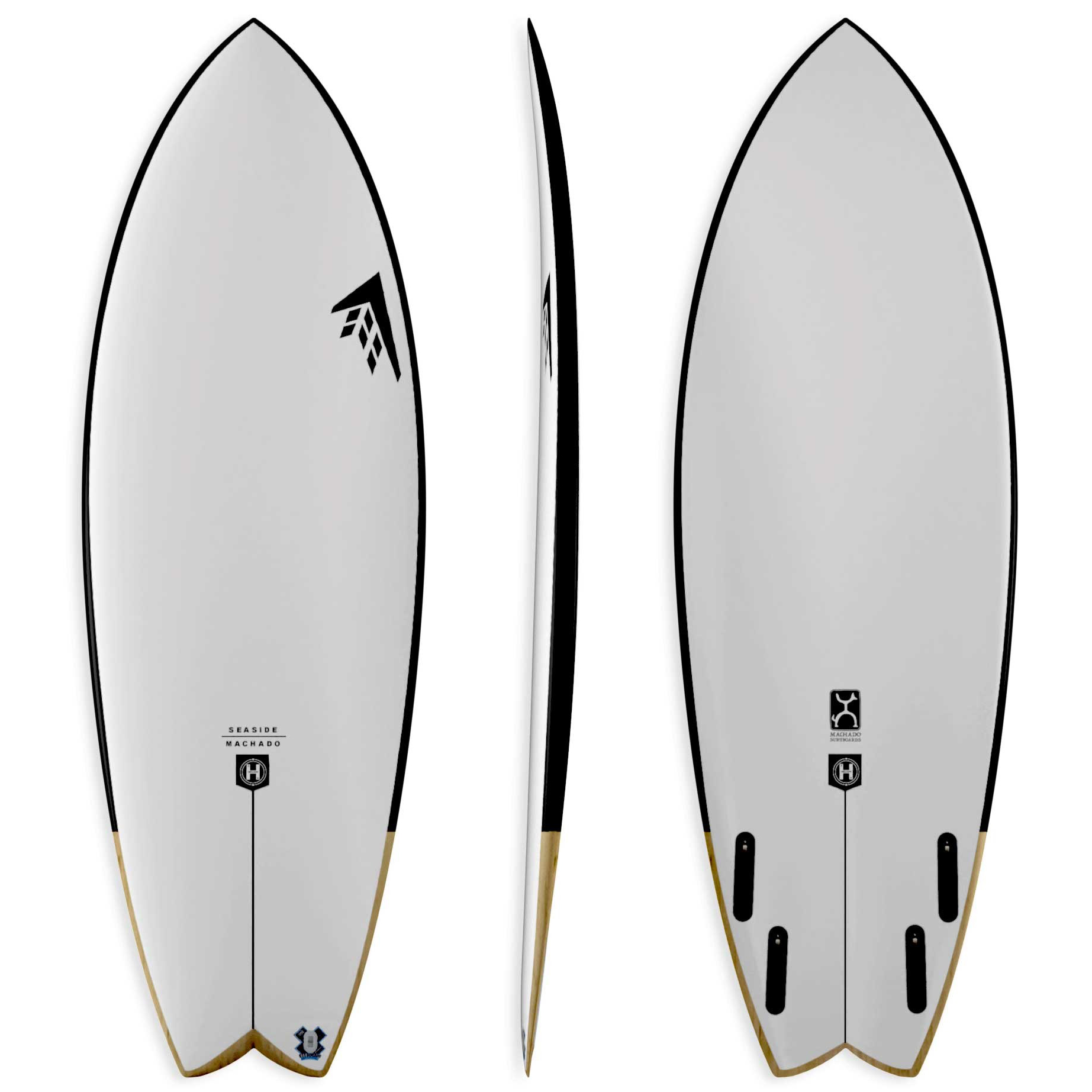 Firewire vågsurfingbräda Seaside black rails Helium FCS II