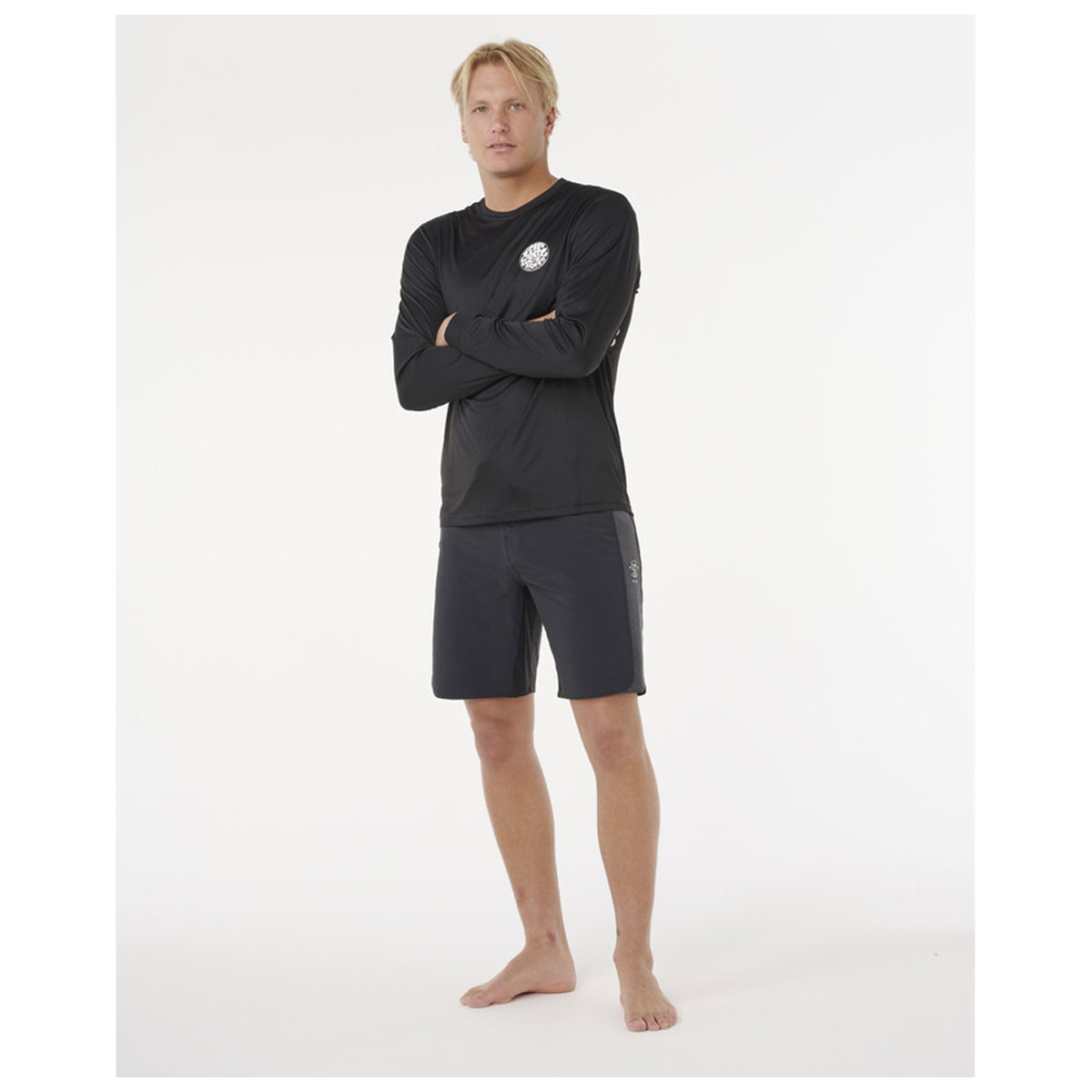 Rip Curl uv-tröja Icons of surf l/s svart - 4